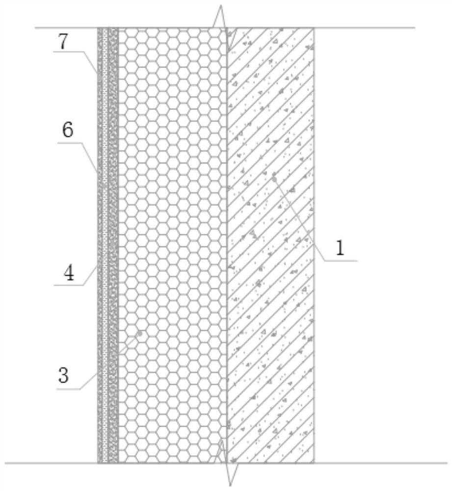 Building outer wall protection and decoration structure and application and construction technology