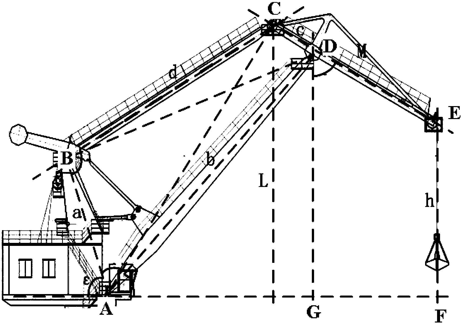 Gantry crane attitude monitoring system and method based on beidou satellite positioning system