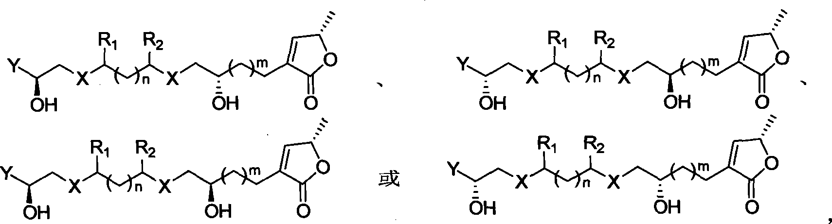 Chirality anona squamosa L. lactone compound with conformation limitation structure and synthesizing method and use thereof