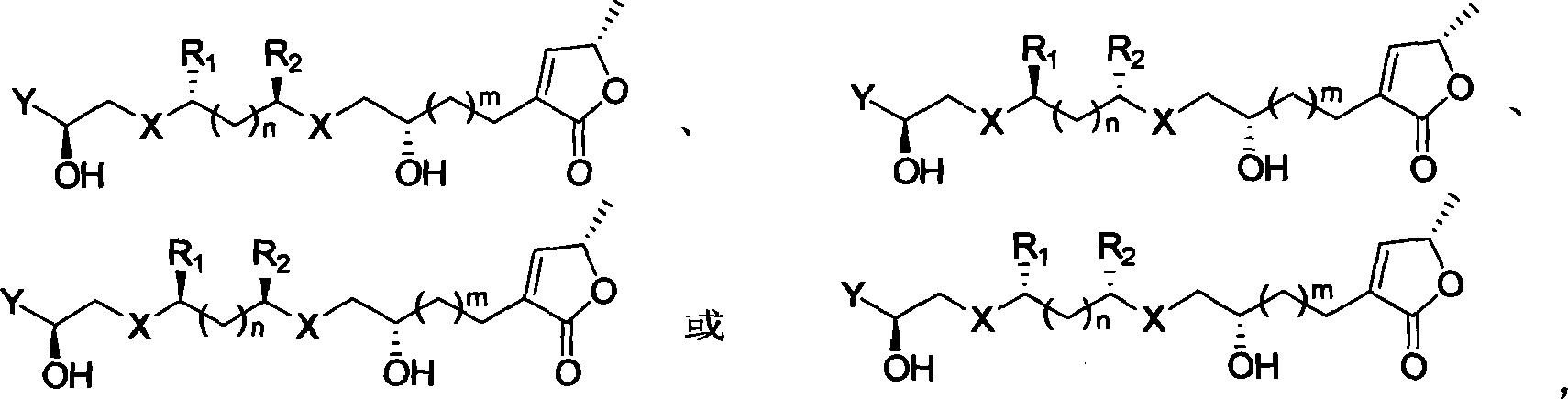 Chirality anona squamosa L. lactone compound with conformation limitation structure and synthesizing method and use thereof