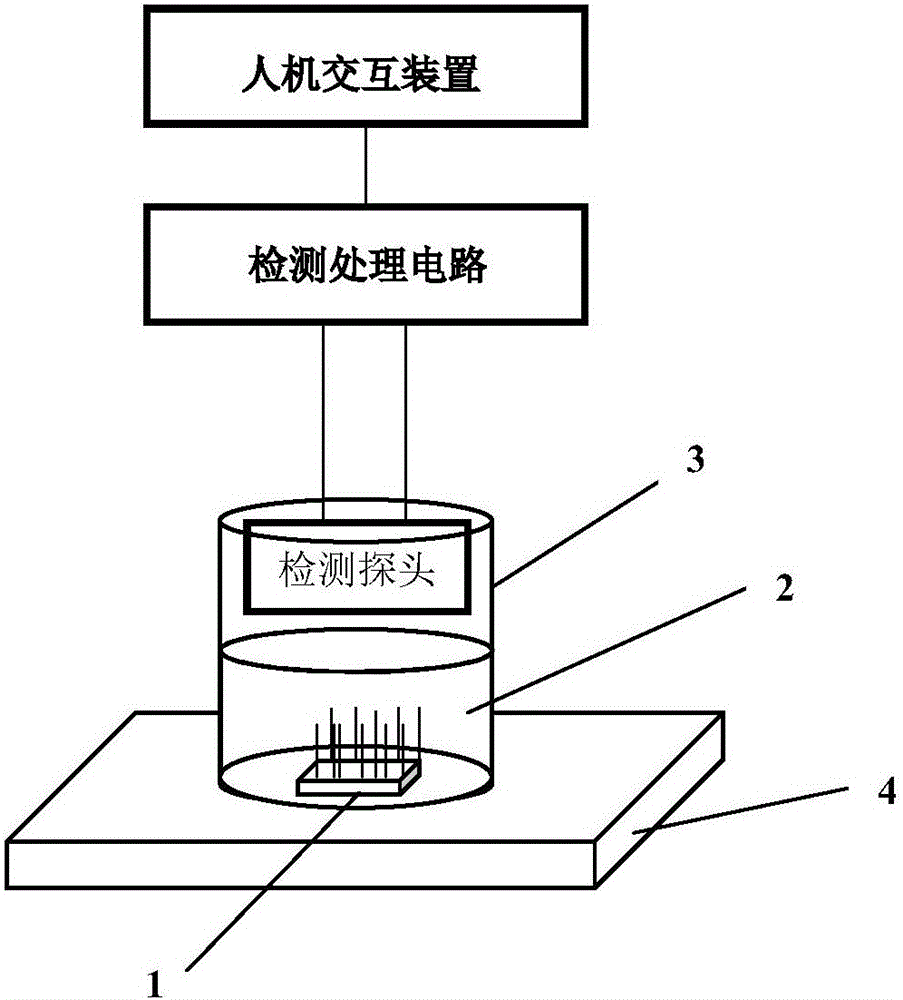 Nanowire vertical array based fluid viscosity detection device and detection method