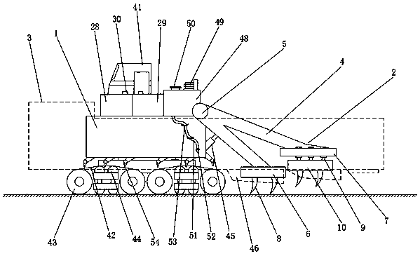 Novel deep ploughing machine capable of being automatically cleaned and using method thereof