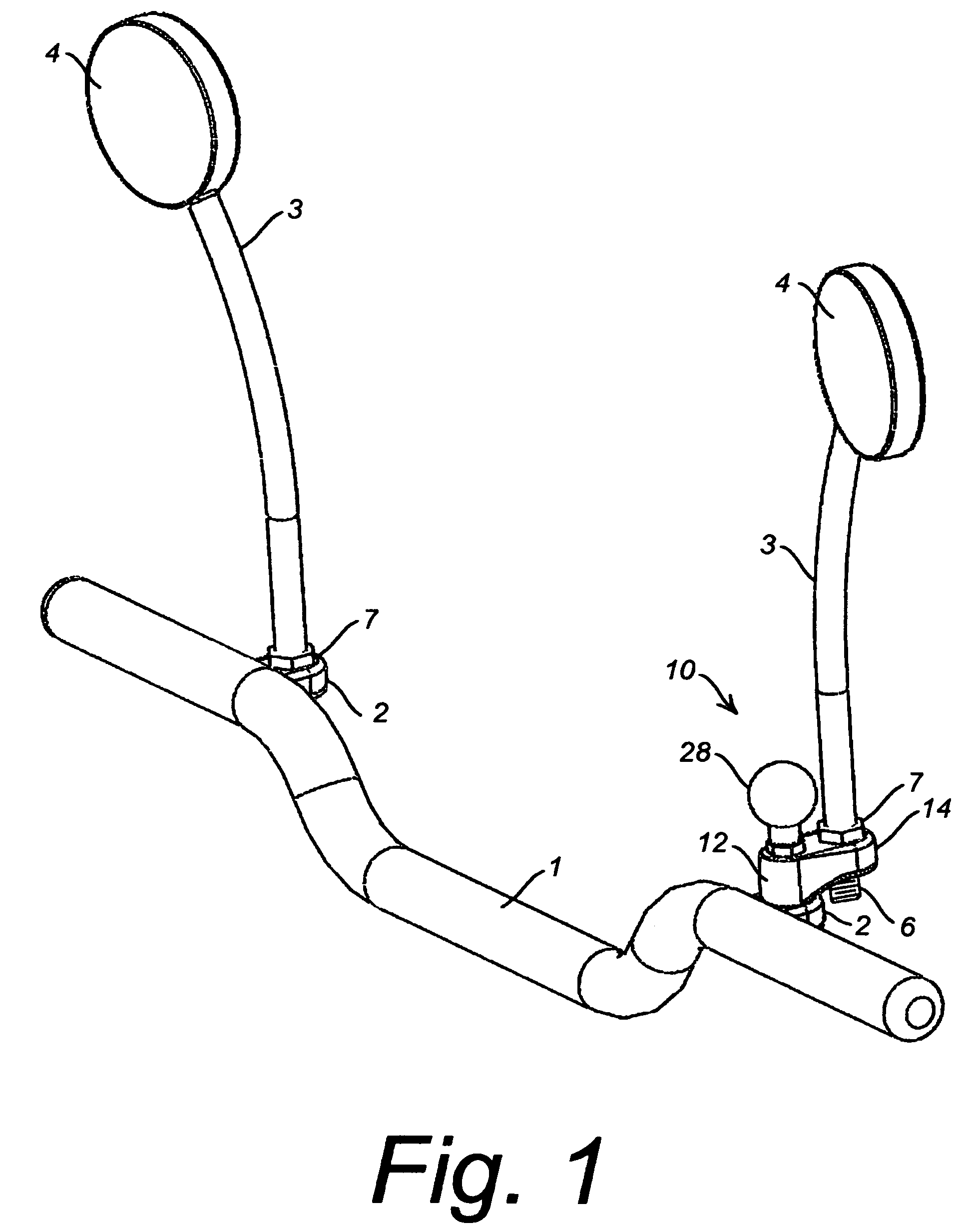 Handlebar mounting device