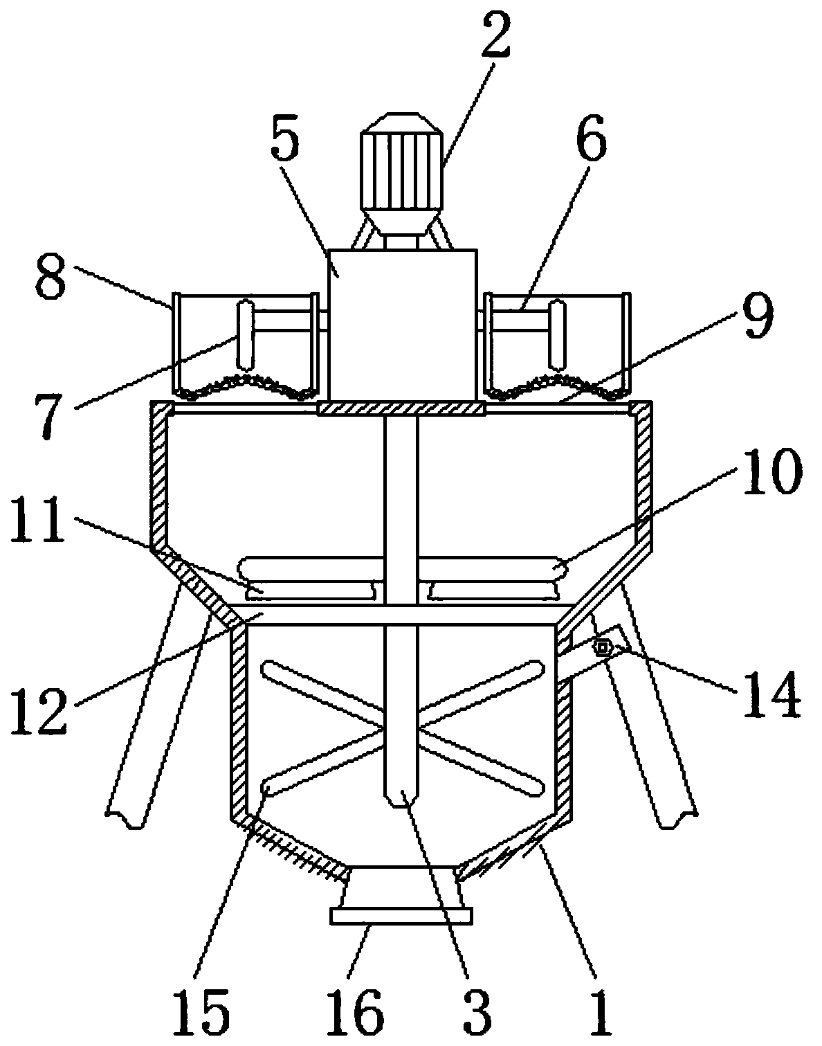 Building special stirring device