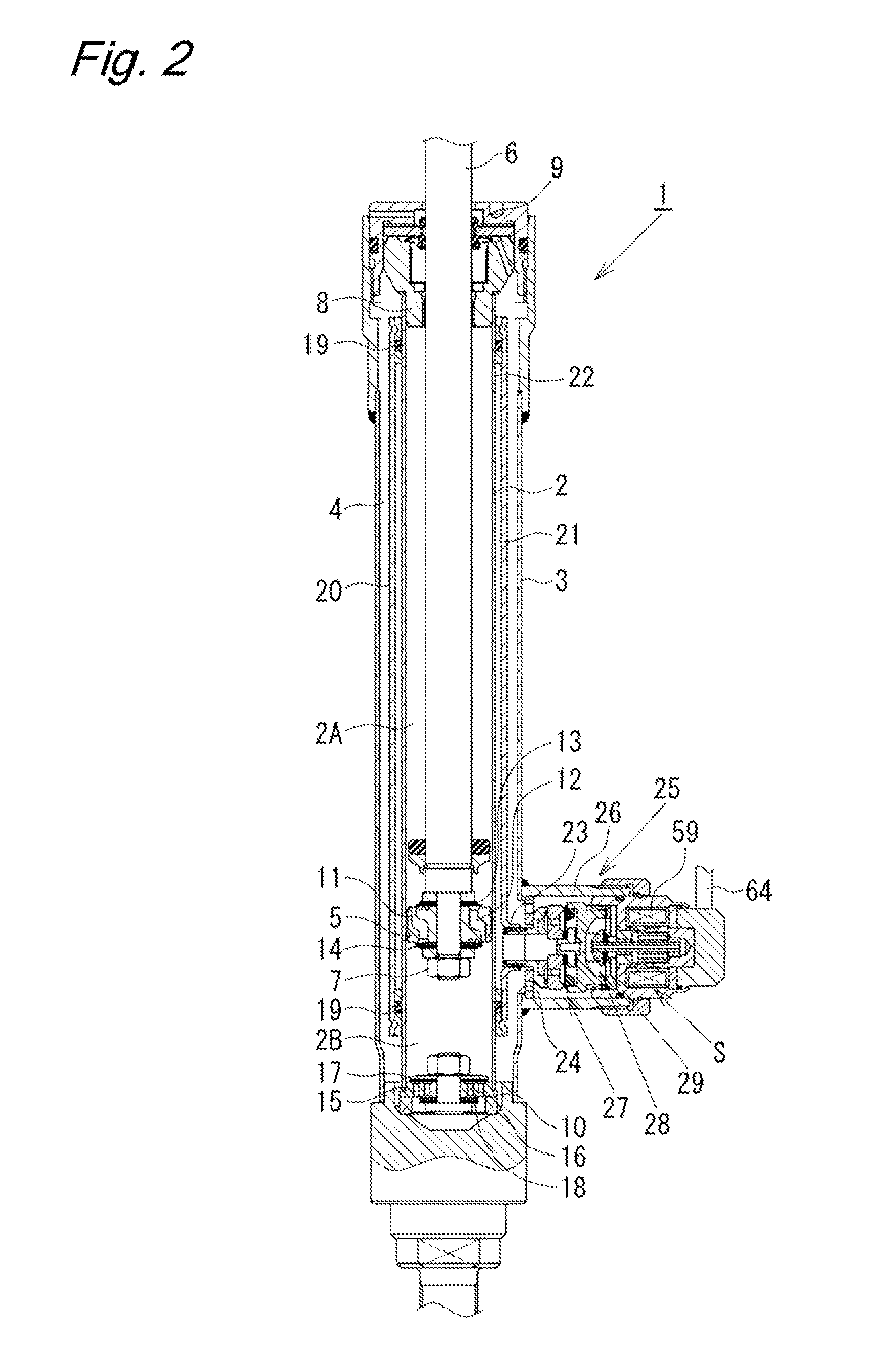 Damping force control type shock absorber