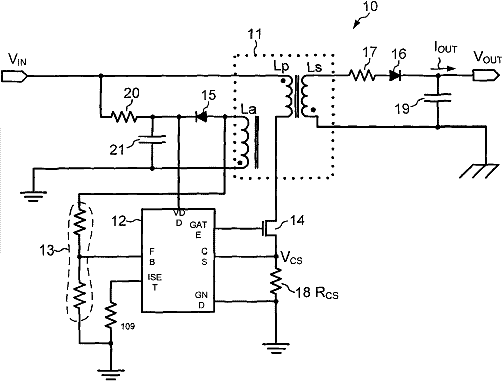 Constant current and voltage controller carrying out pin multiplexing and a three-pin package