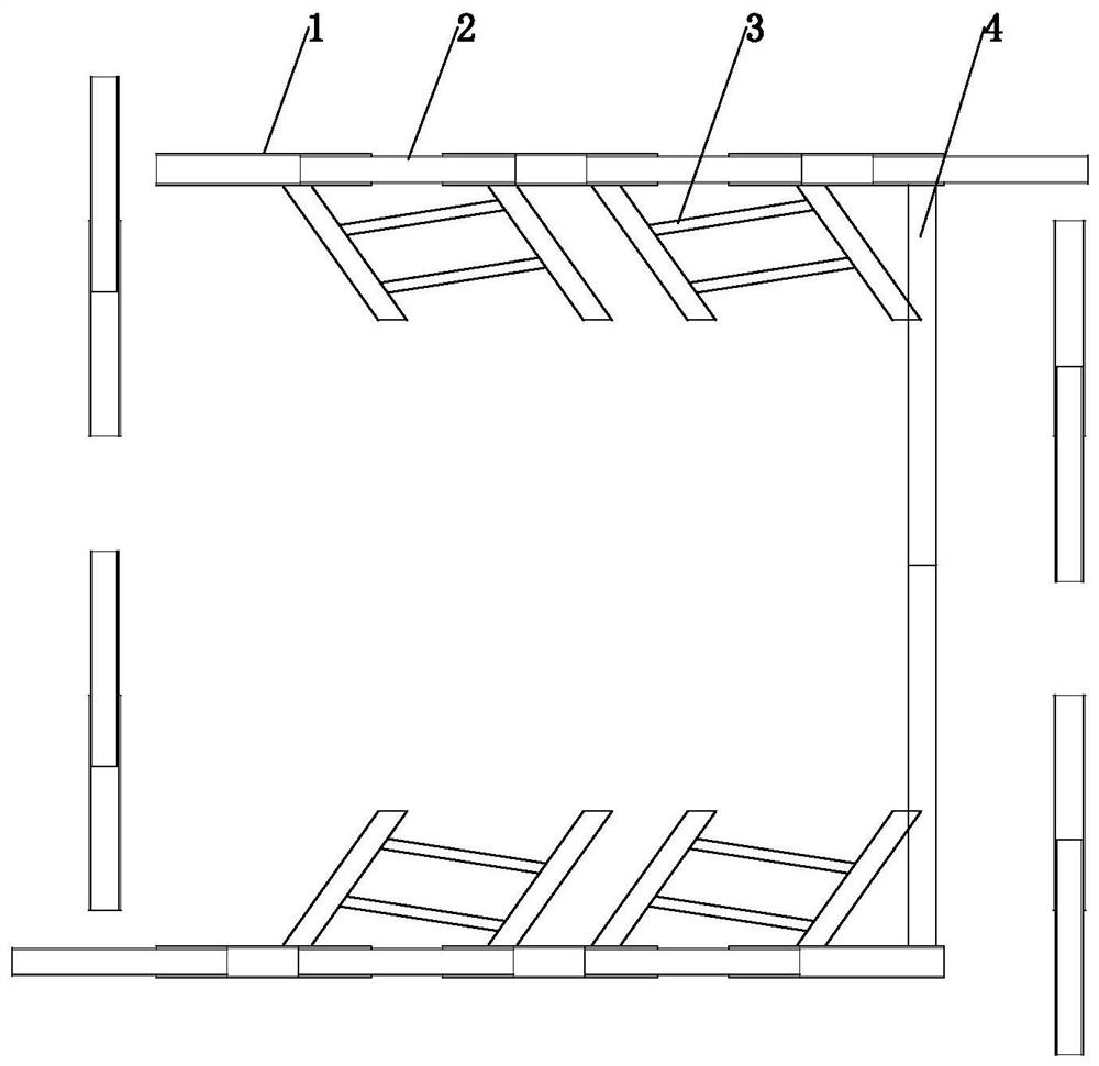 An assembled pipe jacking pit support structure and its construction technology