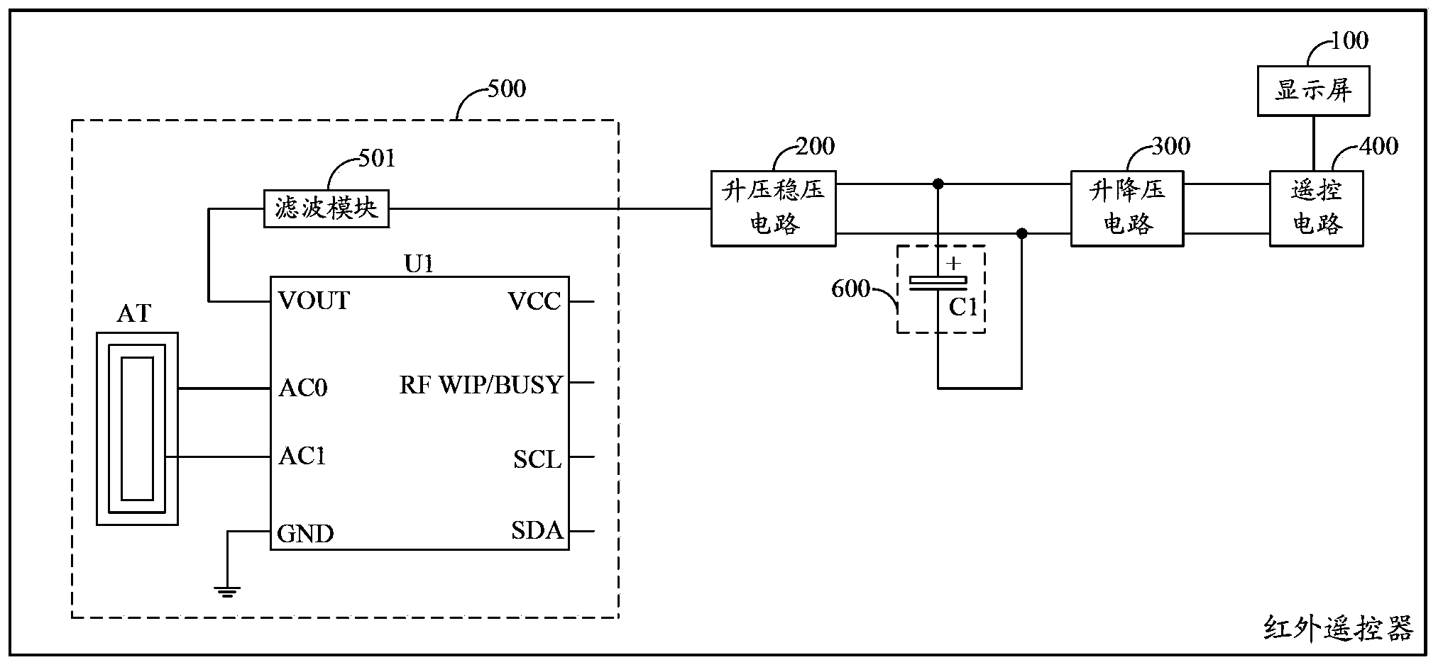 Infrared remote controller and infrared remote controller system