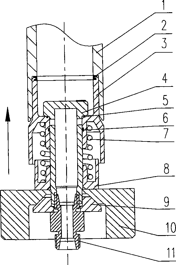 Self-sealing quick-changing joint and its mounting method