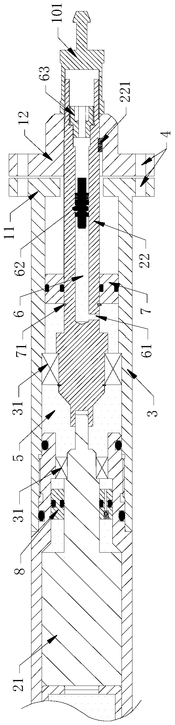 Shearing type slurry pulse generation device