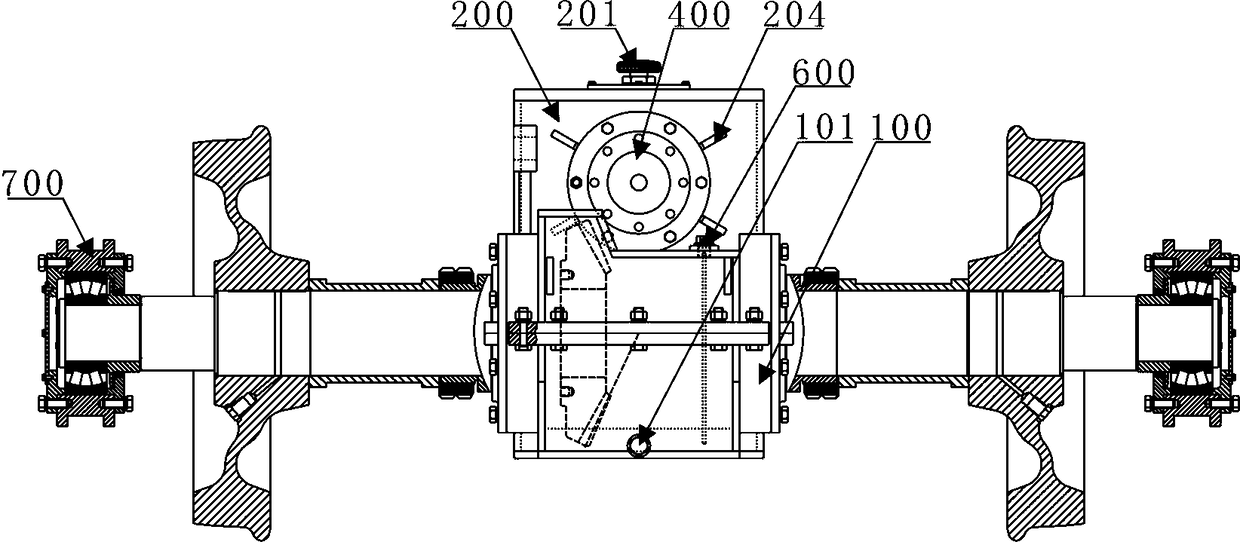 Railway engineering locomotive axle gearbox