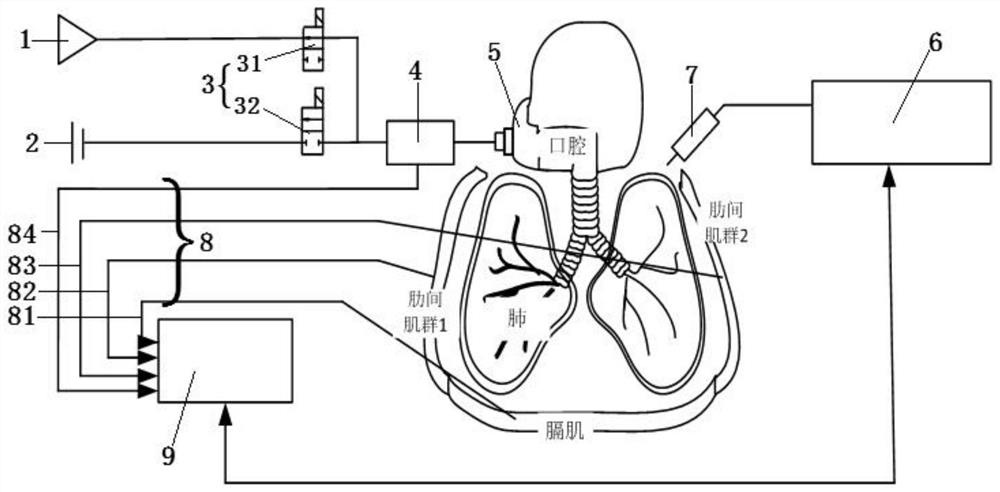 An auxiliary device for diaphragmatic pacing and expectoration