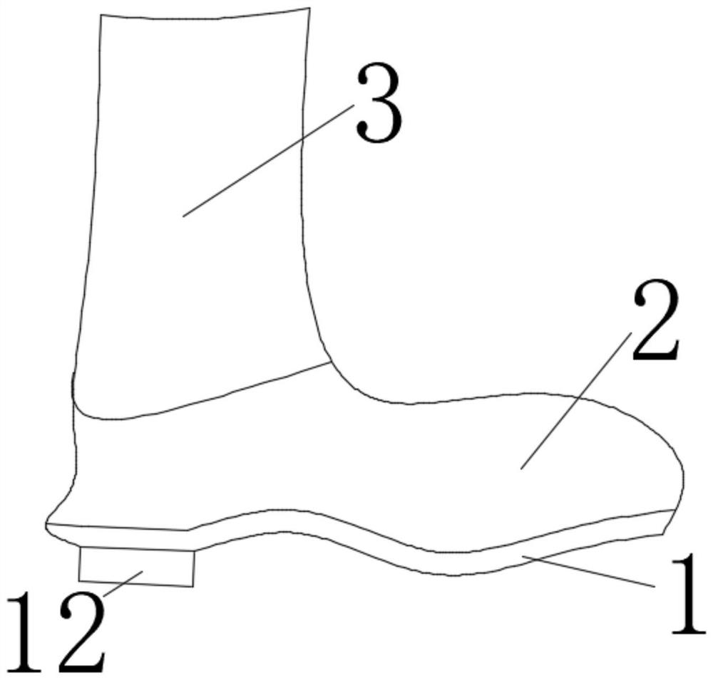 Riding boot with instep protection function and processing technology
