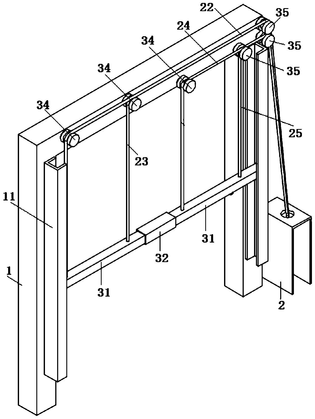 Road vehicle passing height limiting device and control system thereof