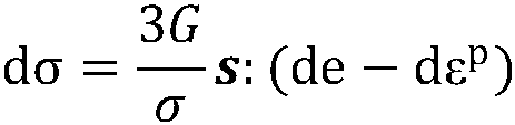 Method for obtaining metal Mises elastic-plastic constitutive structure in impact explosion