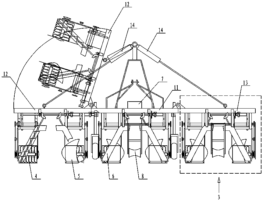 Wide and Narrow Row Sugarcane Cultivator