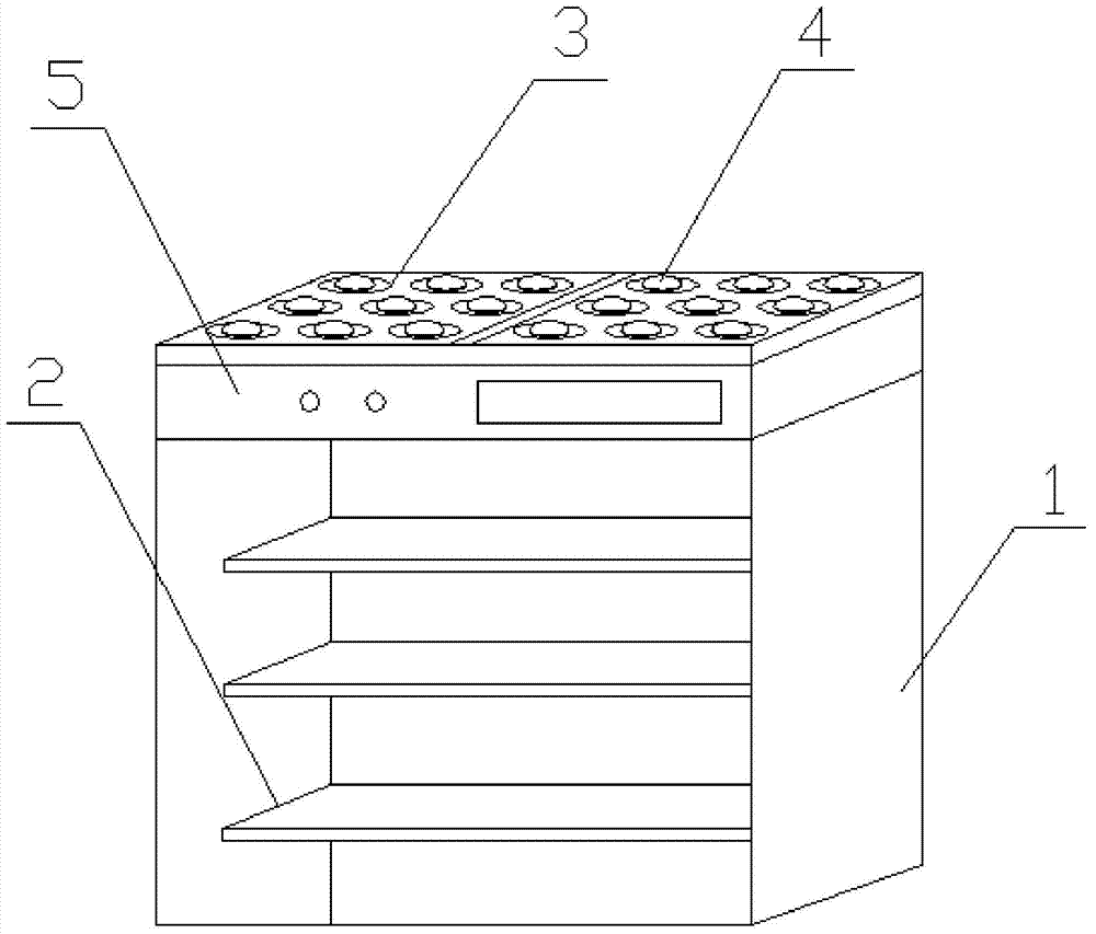 Electronic shoe cabinet with massaging device