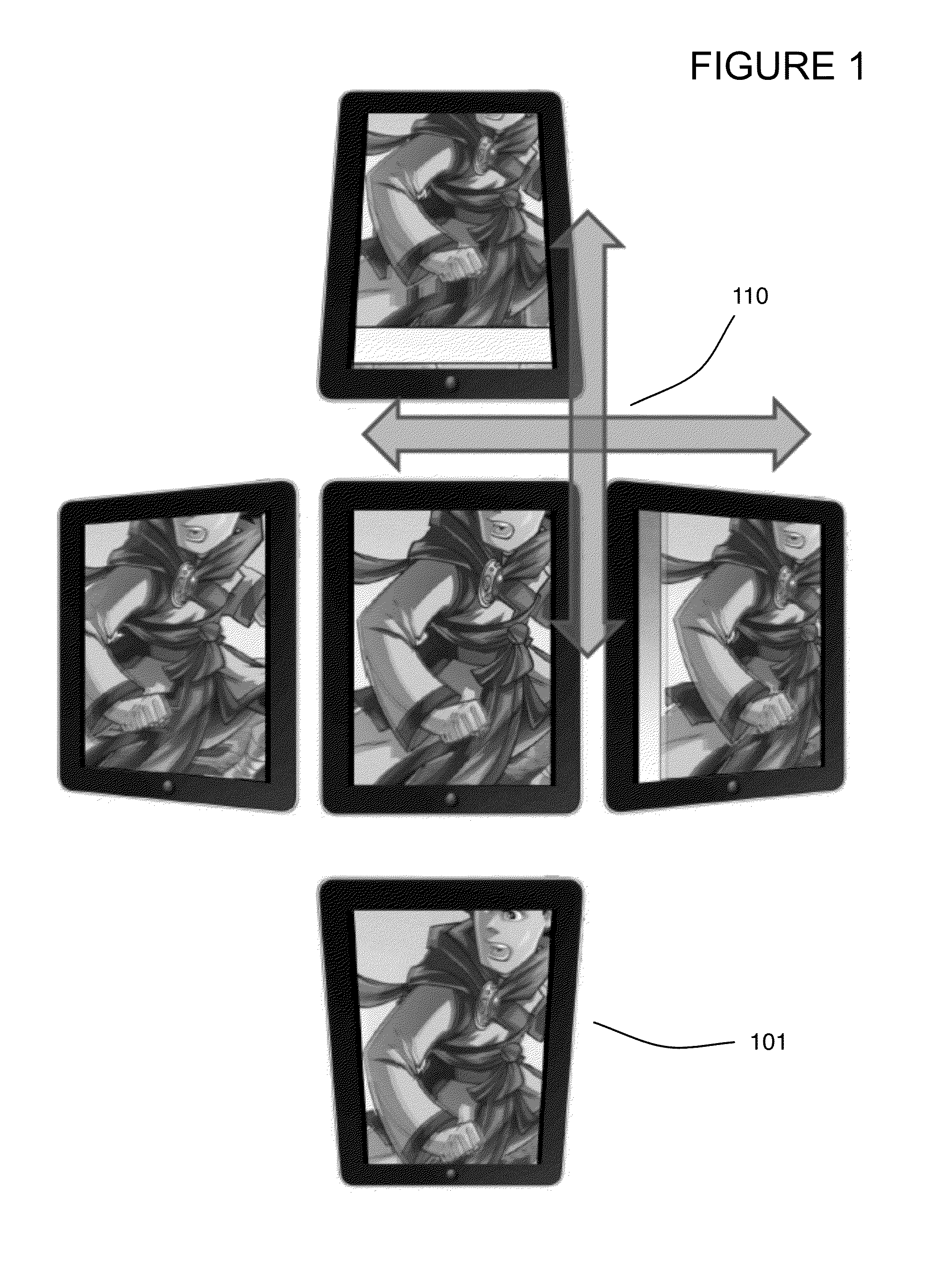 Tilt-based look around effect image enhancement method