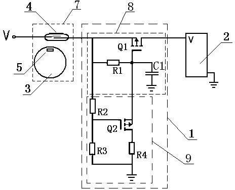 Control device used for achieving intermittent service of single-chip microcomputer