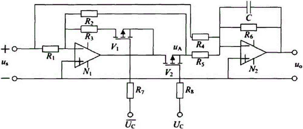 Harmful gas monitoring system based on detection rectifying circuit