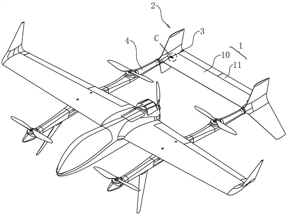 Rotatable multifunctional unmanned aerial vehicle empennage