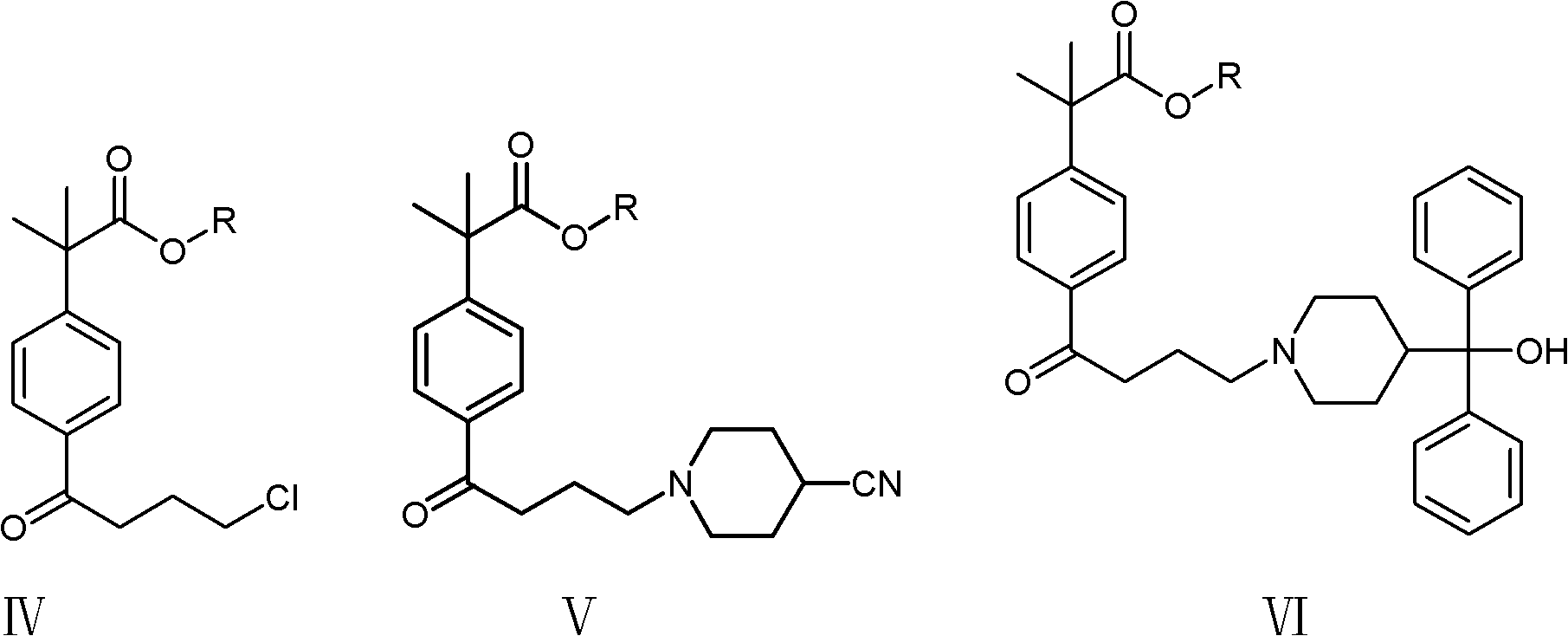 Synthetic method of fexofenadine intermediate