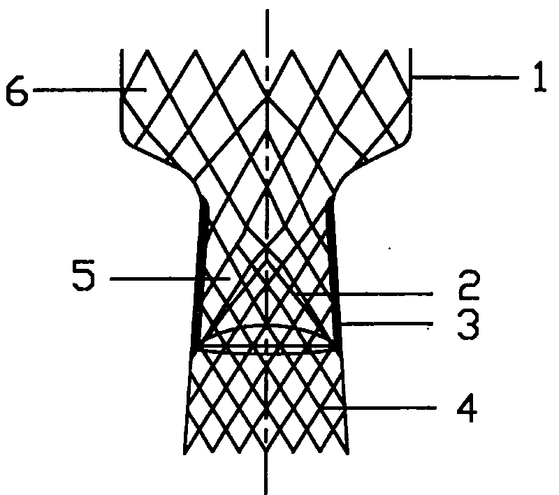 Device for replacing aortic valve membrane or pulmonary valve membrane percutaneously