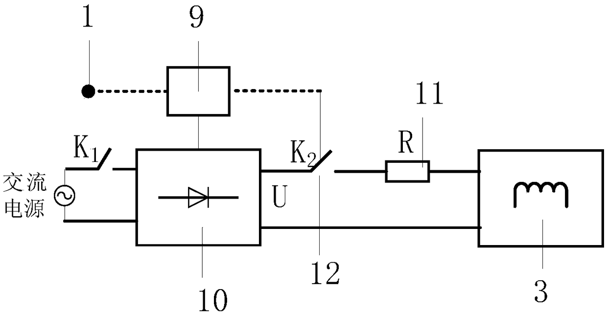 Power transmission line galloping electromagnetic motivation system and method