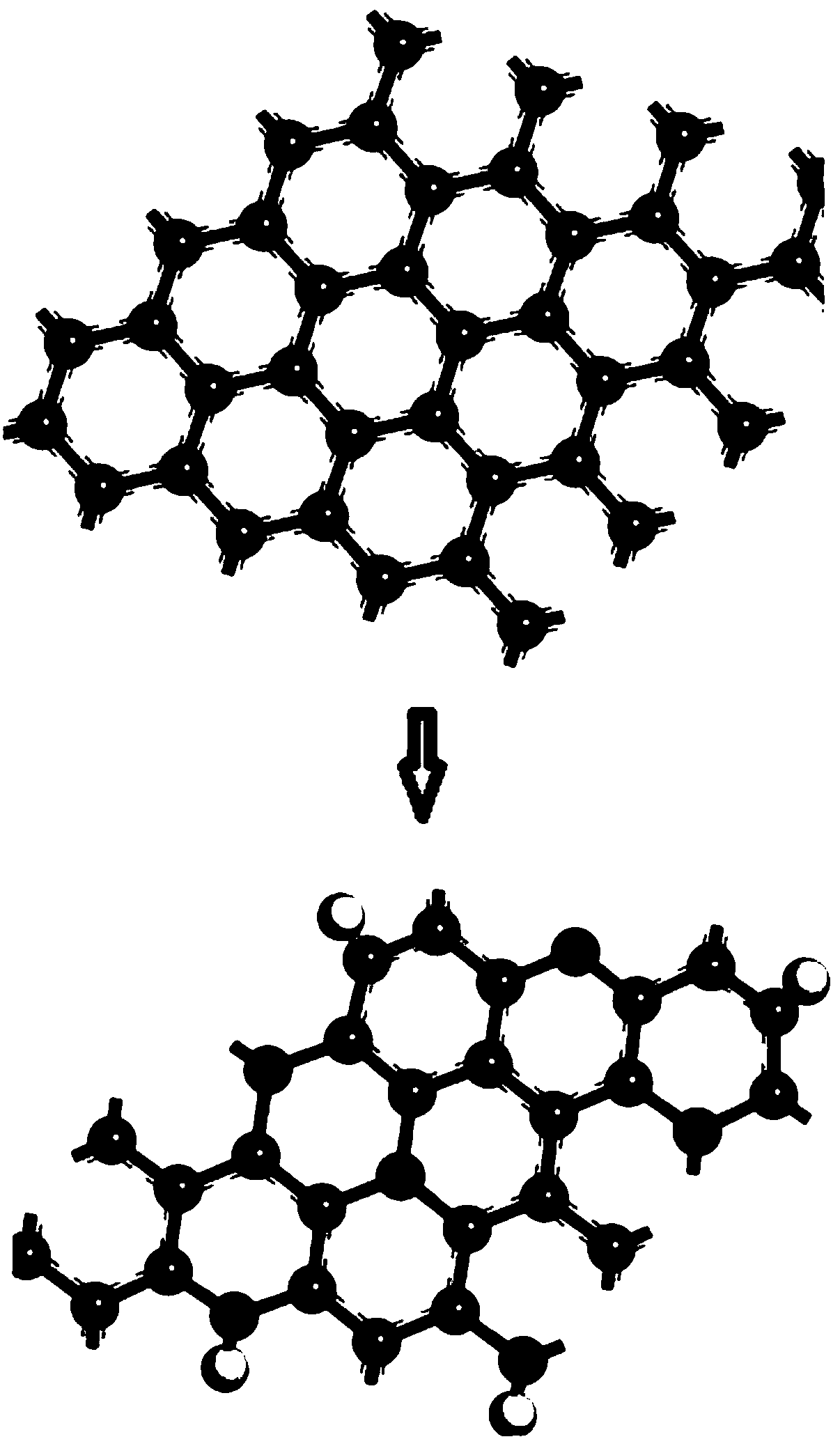 Method for rapidly preparing patterned doped graphene by ultraviolet laser