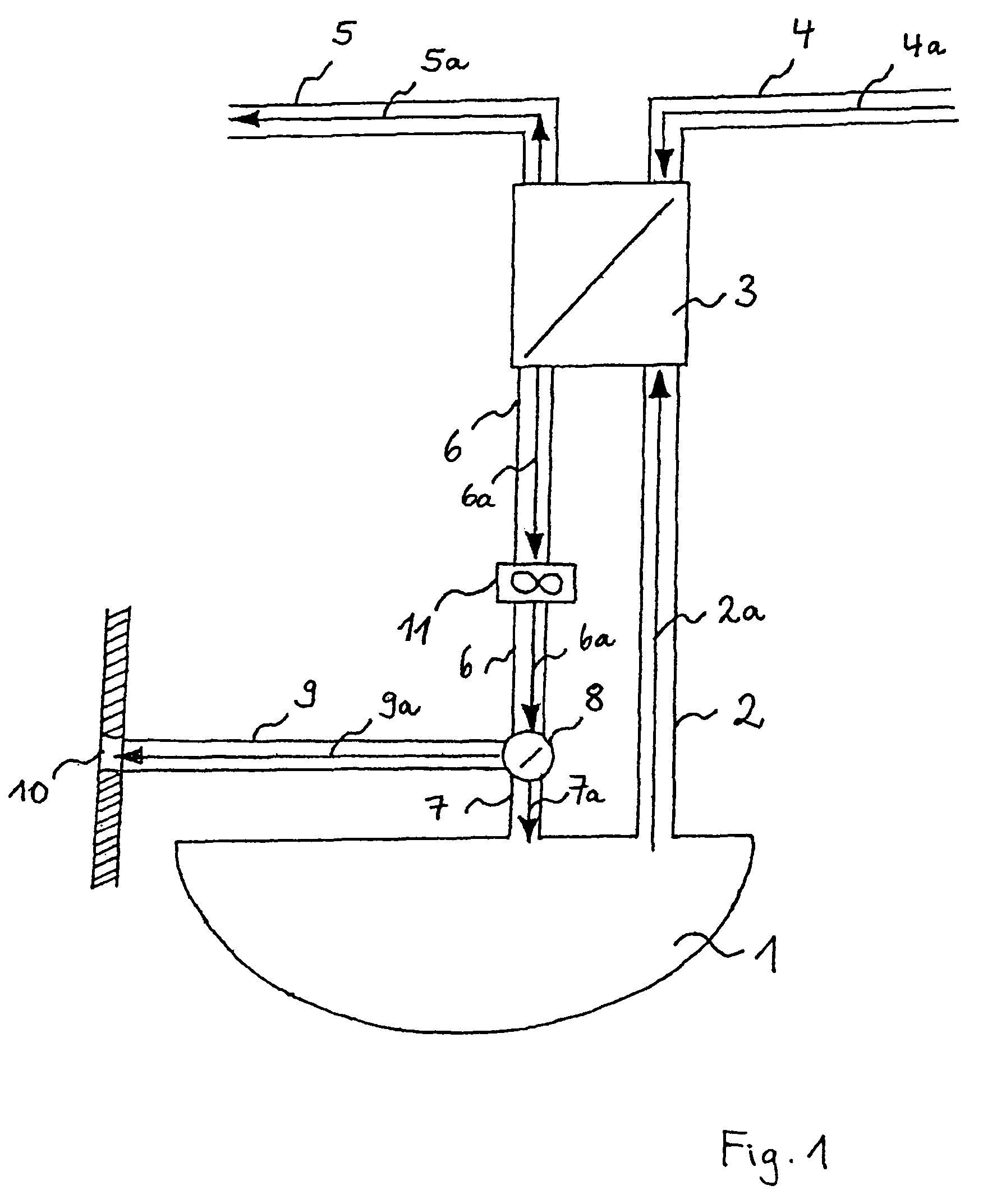 Arrangement and method for utilizing the heat of waste air for heating the bilge area of aircraft