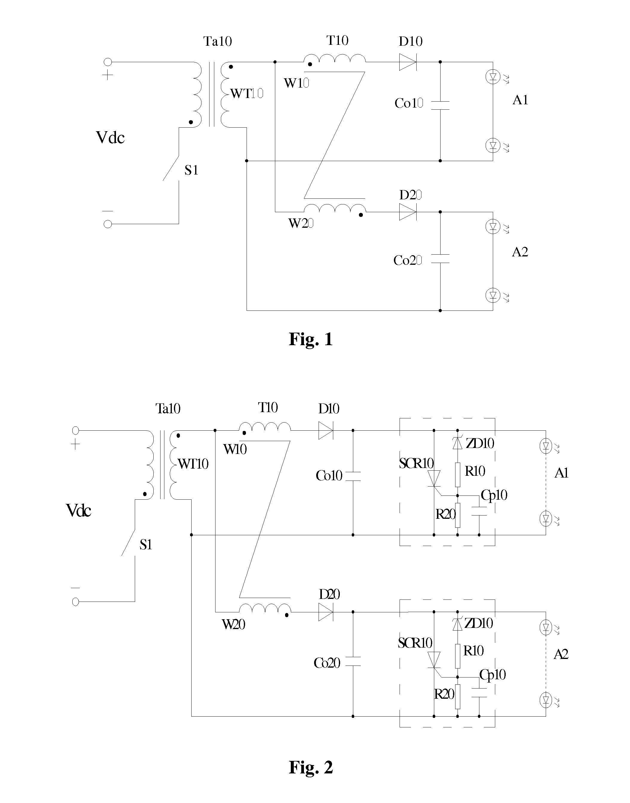 Open-circuit protection circuit of constant current driving circuit for light emitting diodes