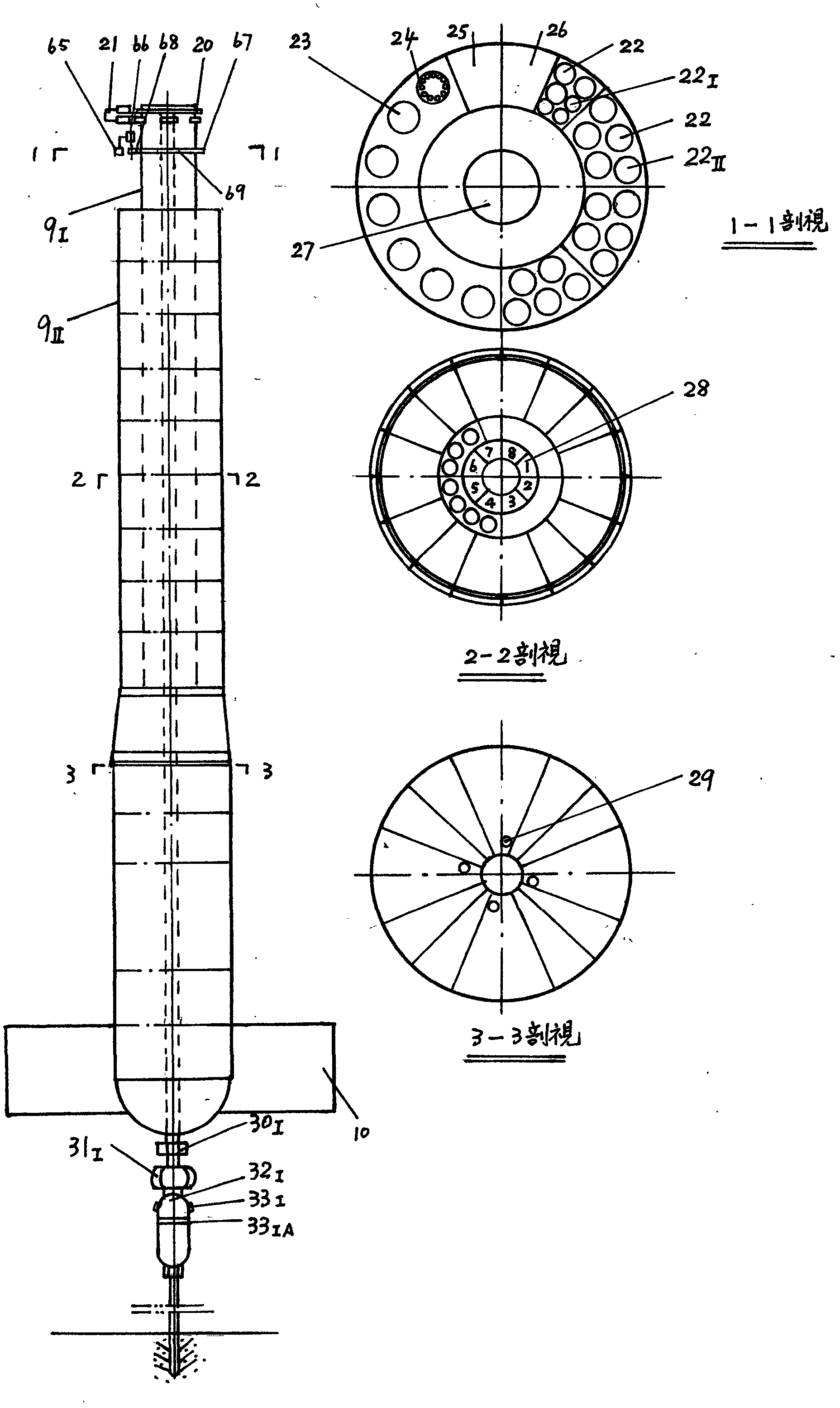 Novel Spar deep sea oil-exploration and oil-extraction engineering platform