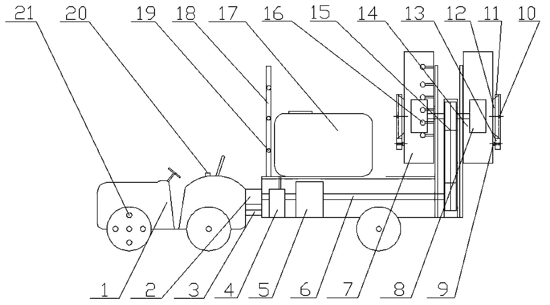 Targeted spray machine with automatically adjusted and controlled air inlet