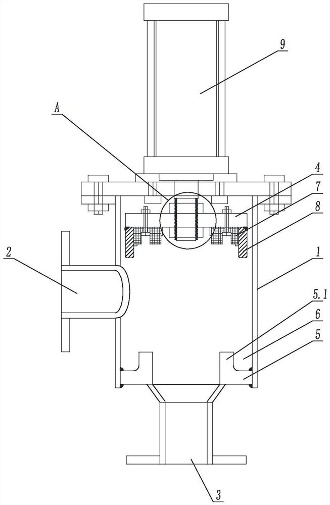 90-degree power valve capable of automatically dredging