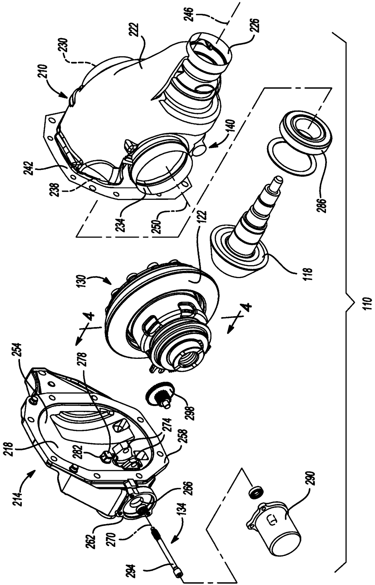 Power transmitting component including a limited slip differential