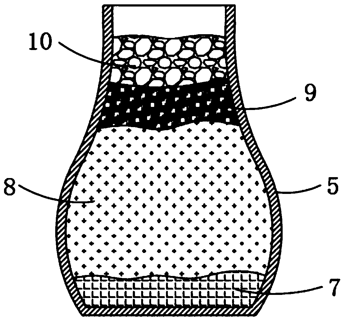 Multi-layer rotary potted plant cultivated through gel matrix and preparation method thereof