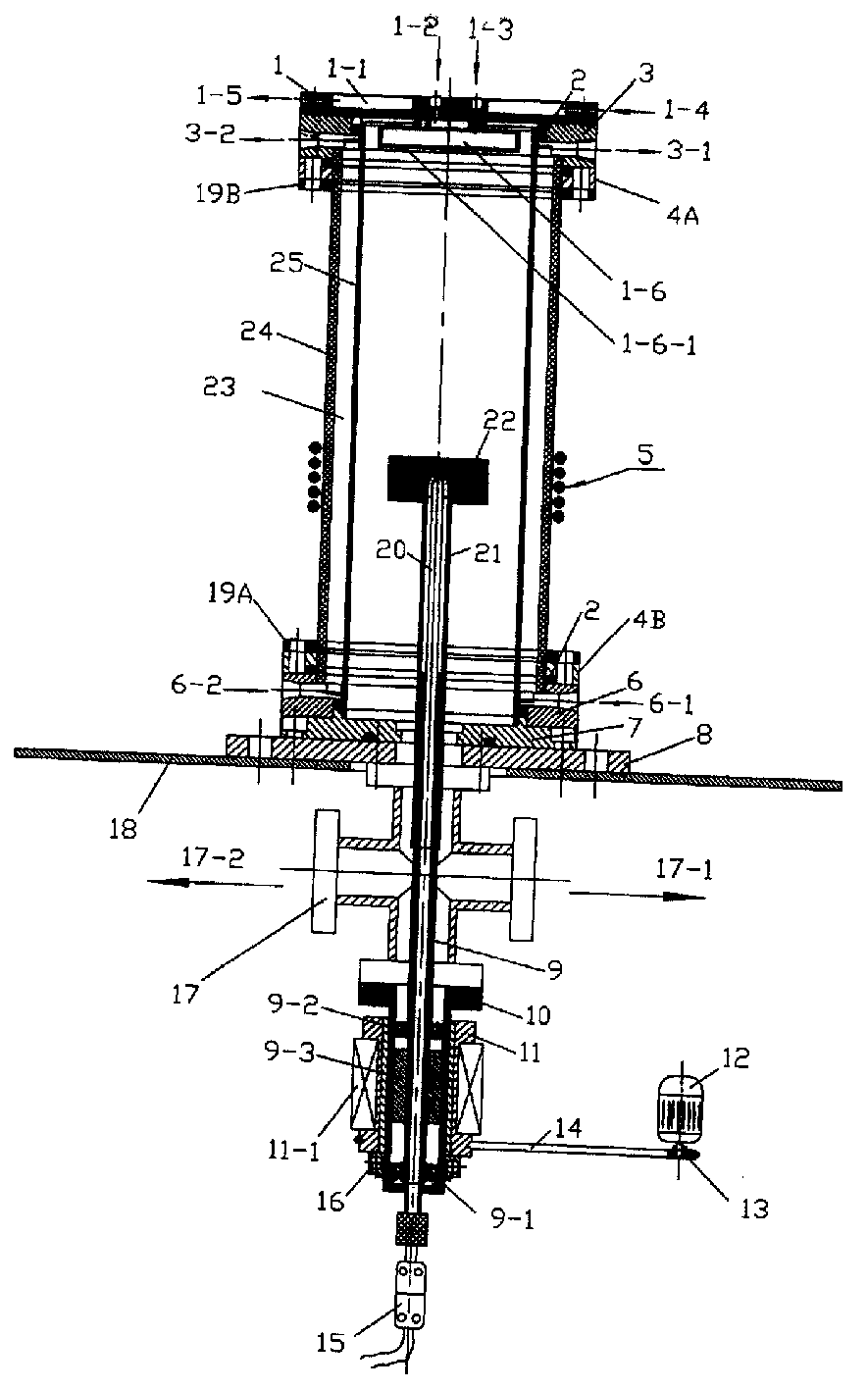 Gallium nitride base film epitaxial growth apparatus by metallorganics chemical gas phase deposition