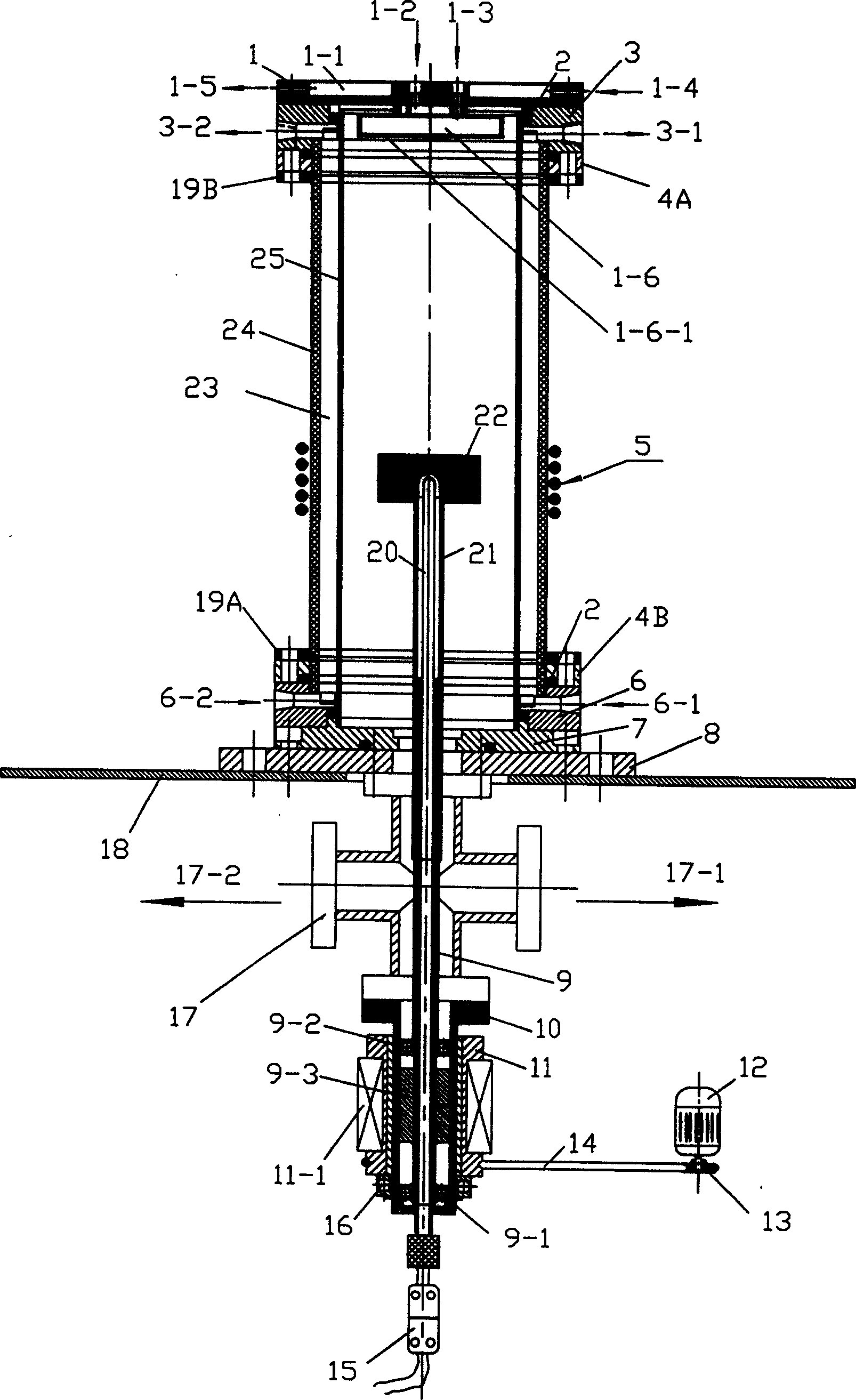 Gallium nitride base film epitaxial growth apparatus by metallorganics chemical gas phase deposition