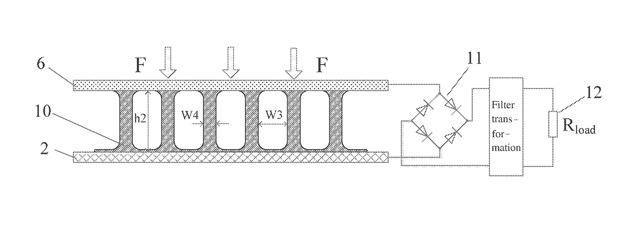 Method for manufacturing energy harvester comprising piezoelectric polymer microstructure array