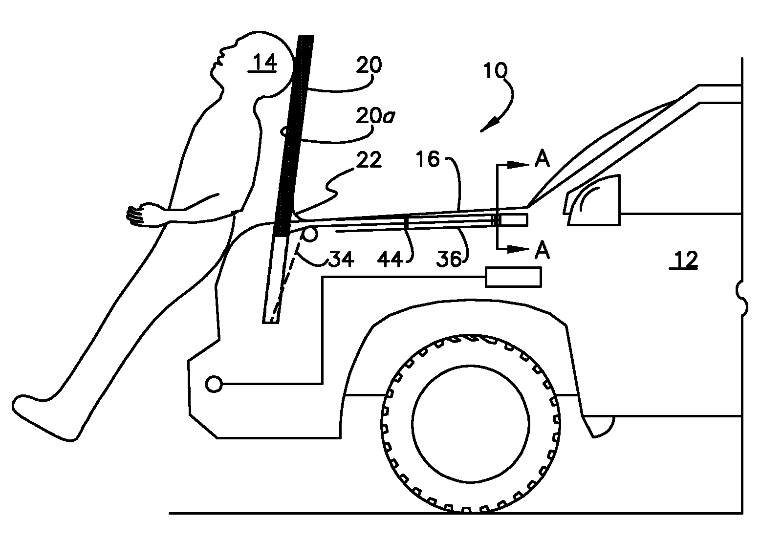 Pedestrian impact mitigation system and method of use