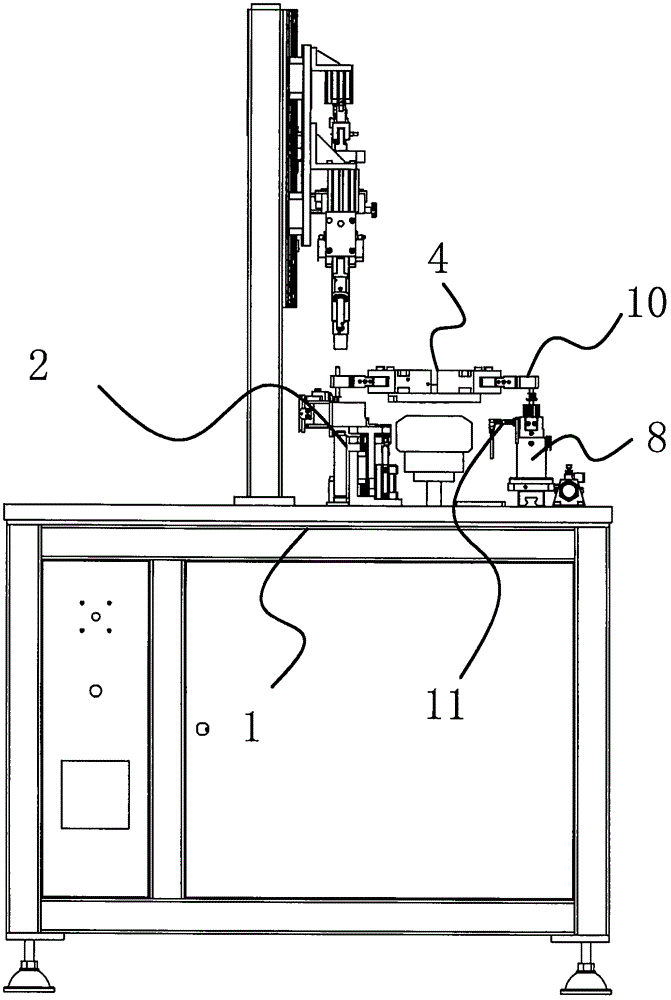 Feeding and blanking mechanism of rotor winding machine