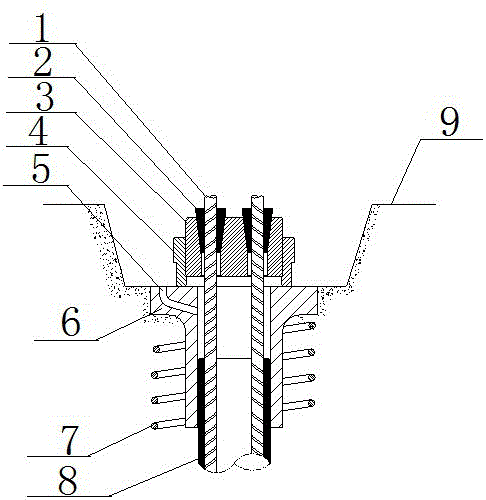 Method and system for vertically prestressed steel strands in secondary tension low-retraction anchorage system