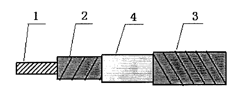 Radiation-resistant polyimide film insulating cable with high bonding strength and method for producing same