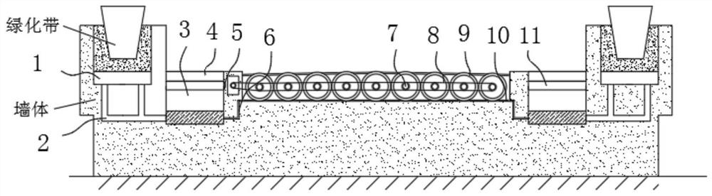 A sponge city water resource utilization device