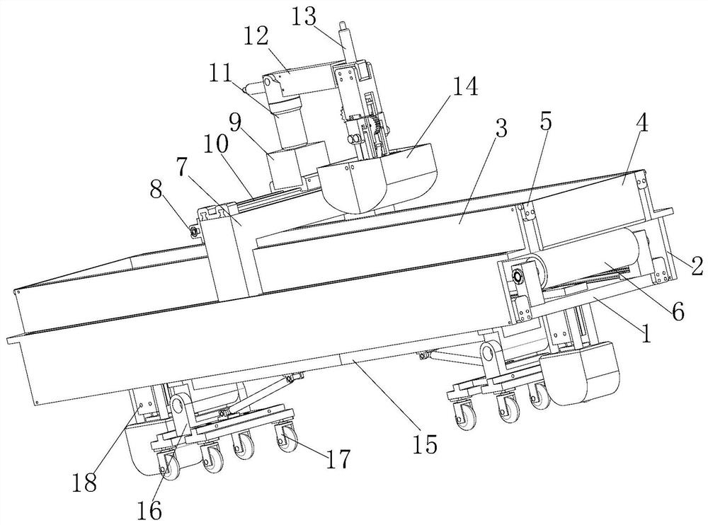 Material transfer device for highway construction