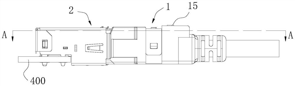 First connector, second connector and electric connector combination