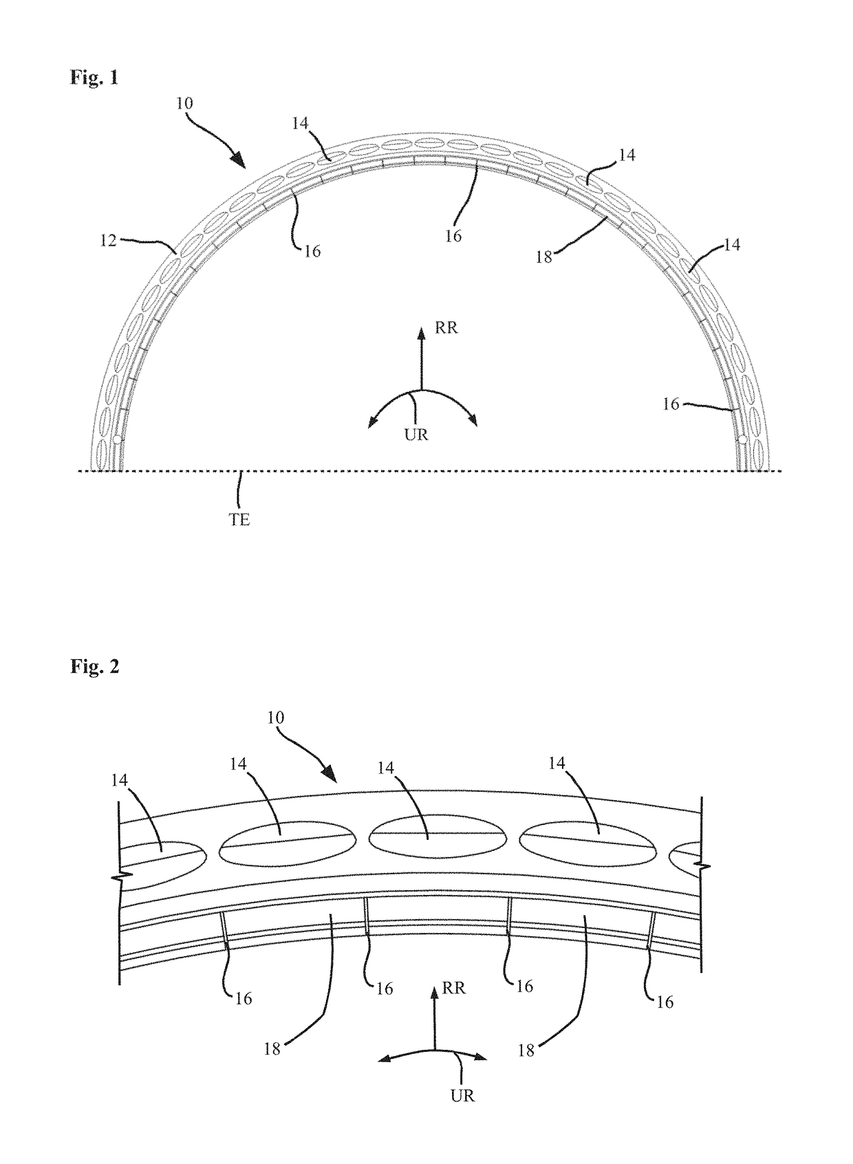 Positioning element with recesses for a guide vane arrangement
