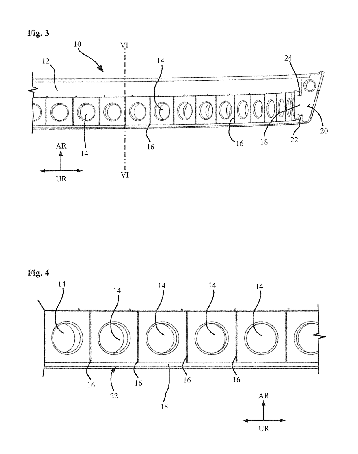 Positioning element with recesses for a guide vane arrangement