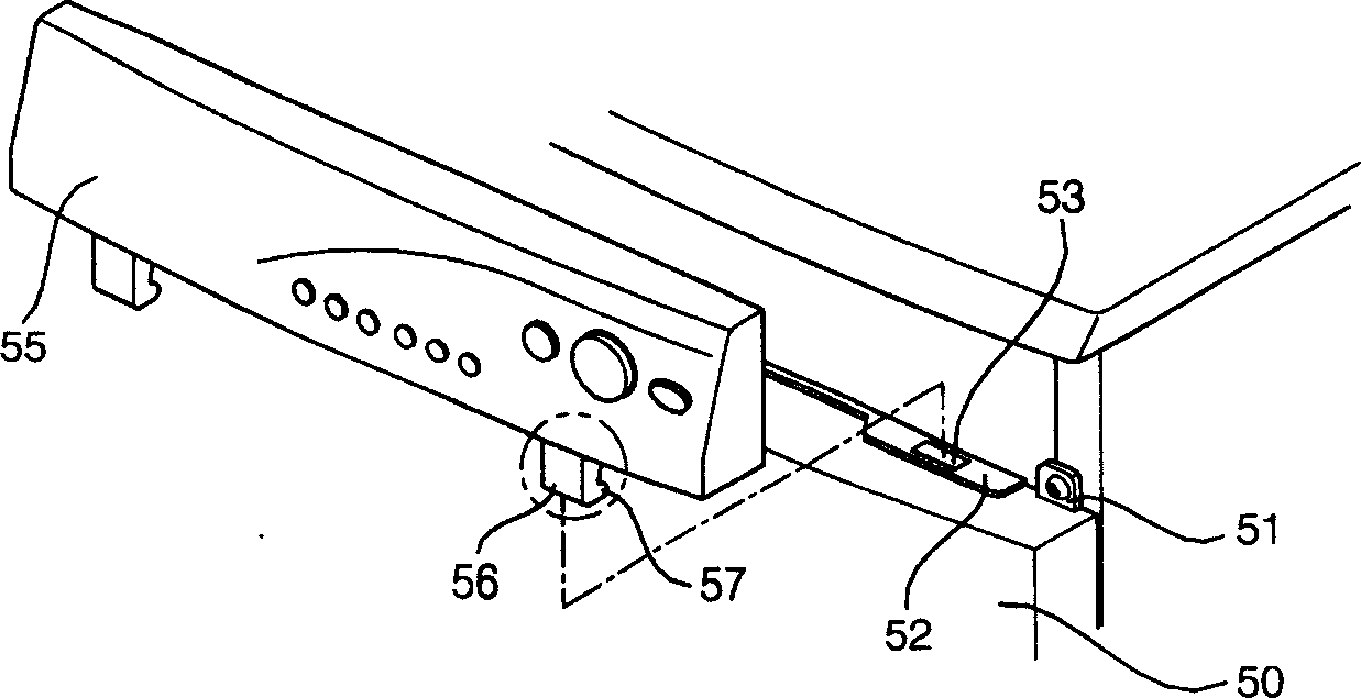 Mounting structure of control panel of rolling drum washing machine