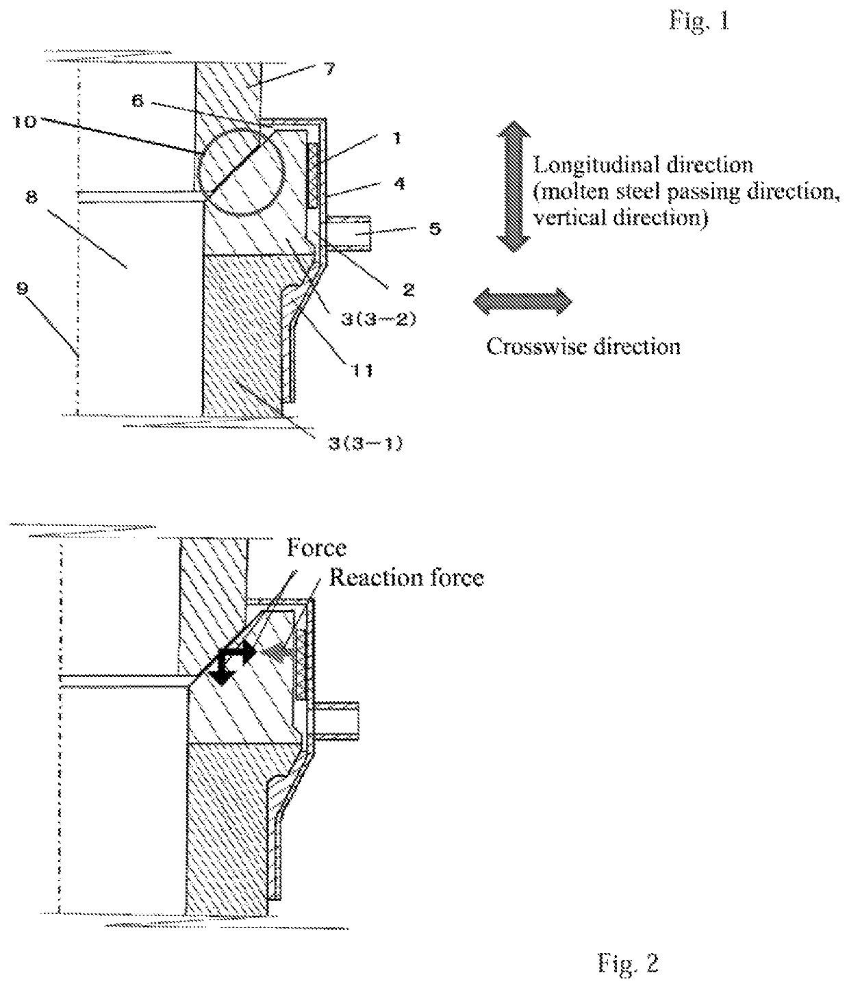 Casting nozzle